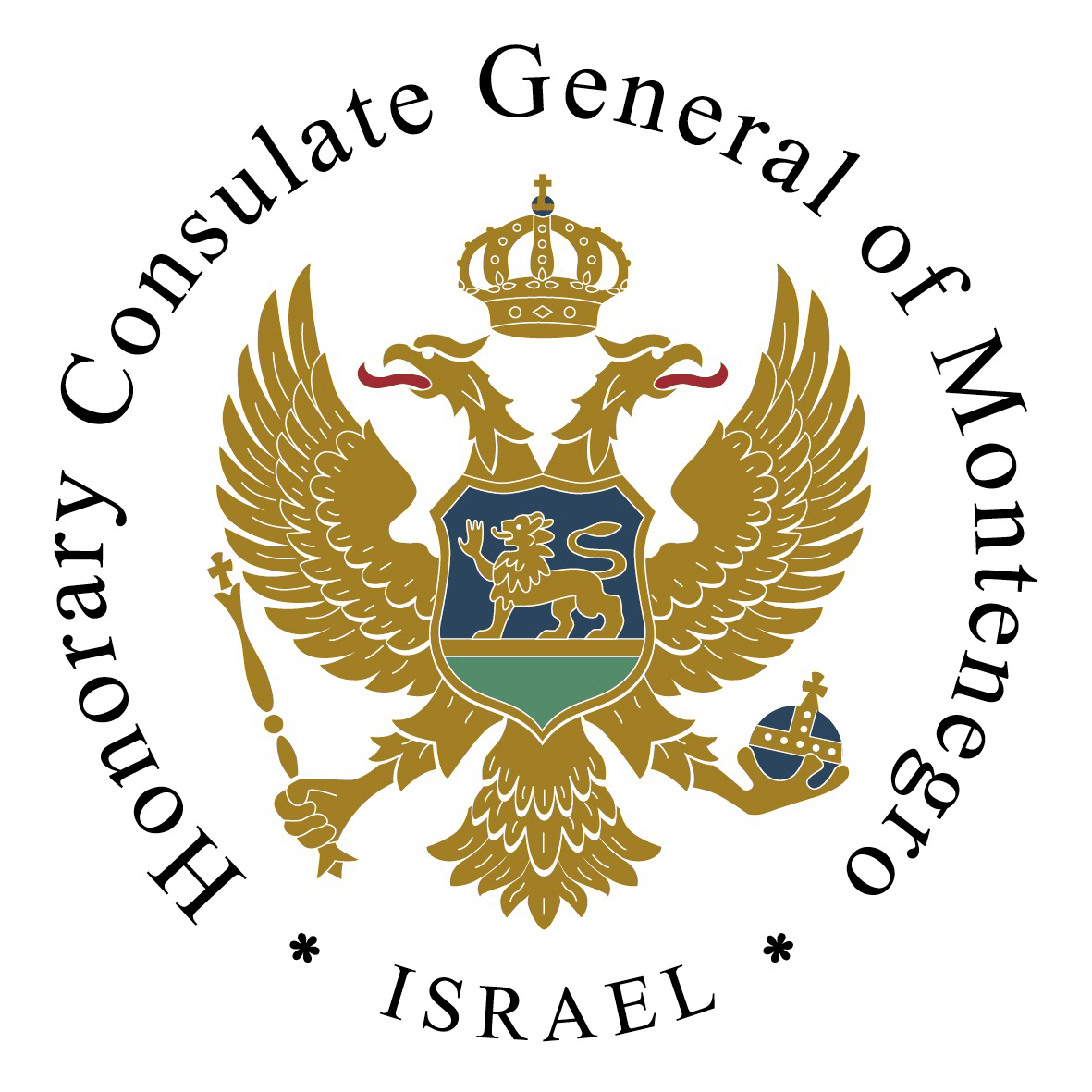 Logo Počasnog konzulata Crne Gore u Izraelu